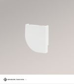 weiß Vorschau Endkappe Kette rechts für Kassettenrollo M rund #1W weiß