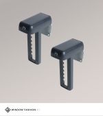 anthrazit Vorschau 1 Paar Klemmträger für XS, S und M Rollos #1W anthrazit