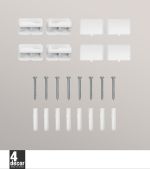 weiß Vorschau SET Glasleistenrollo - Schrauben an Wand #0K weiß