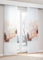 beige-braun Vorschau Lysel - Schiebegardine Weihnachtsschimmer #1W beige-braun