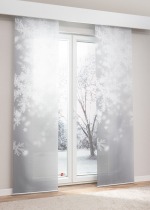 grau-weiß Vorschau Lysel - Schiebegardine Schneetraum #1W grau-weiß