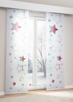 rot Vorschau Lysel - Schiebegardine Sterndesign #1W rot
