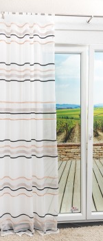 graubeige Vorschau Lysel Outlet - Schlaufenschal Linien Graubeige #1W graubeige