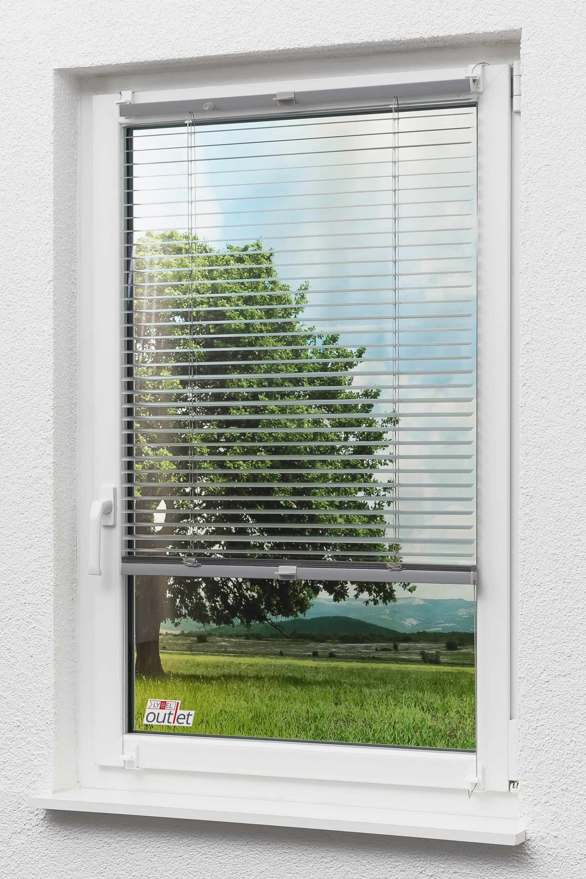 Jalousie Aluminium-Jalousie ohne Bohren, Klemmfix-Jalousie für fenster,  Sekey, freihängend, 25mm Alu-Lamellen, mit Bohren, inklusive Montagematerial