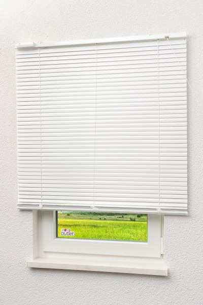 Lysel Outlet - SET Alujalousie 25mm mit Motor und Fernbedienung Wei
