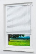 Reinweiß Vorschau Alujalousie 25mm zum Klemmen #0B Reinweiß