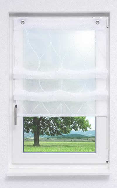 Panneaux von Lysel - Gitter-Voile #1W weiß