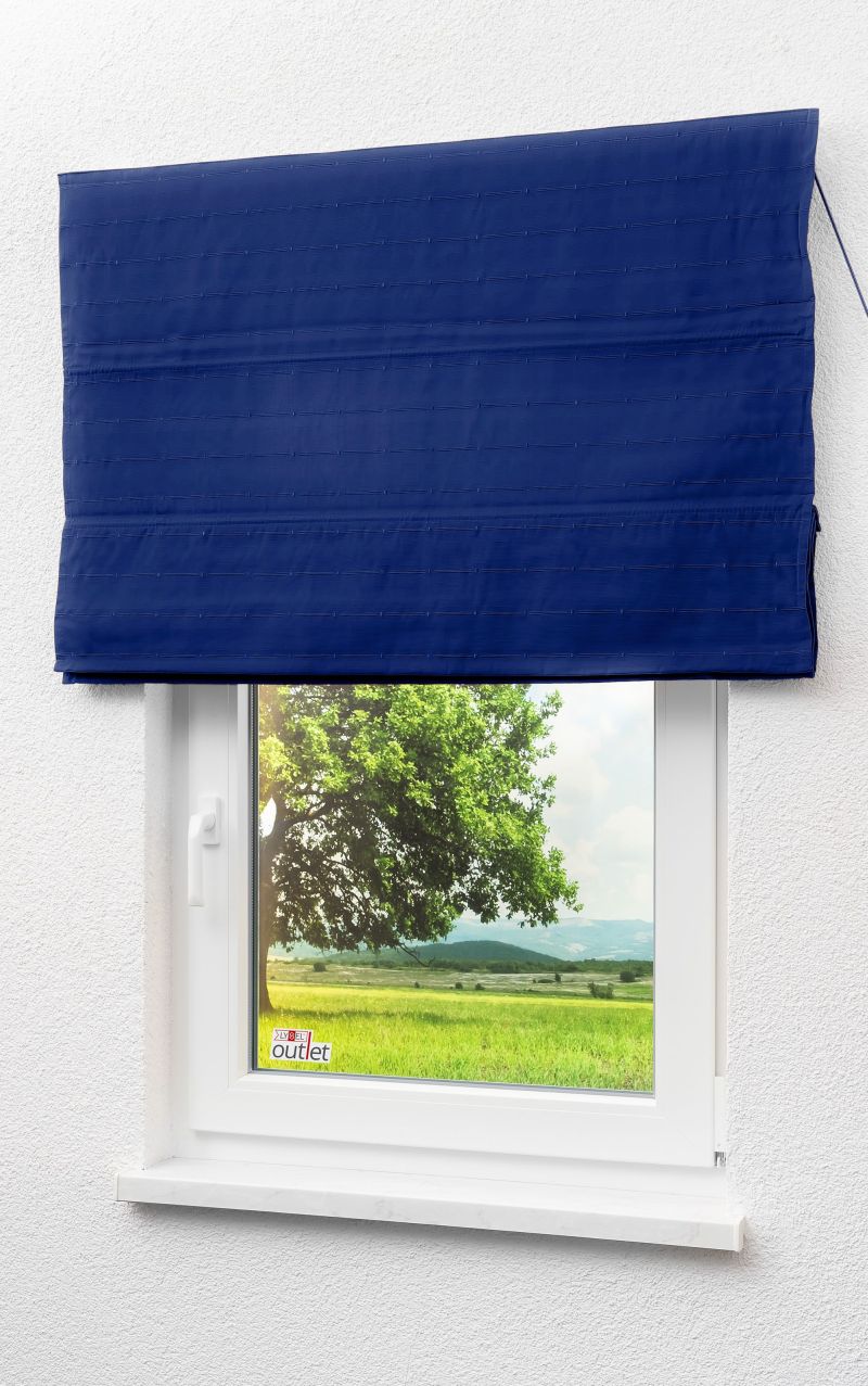 Lysel Outlet - Raffrollo Streifenmuster Brillantblau #1W