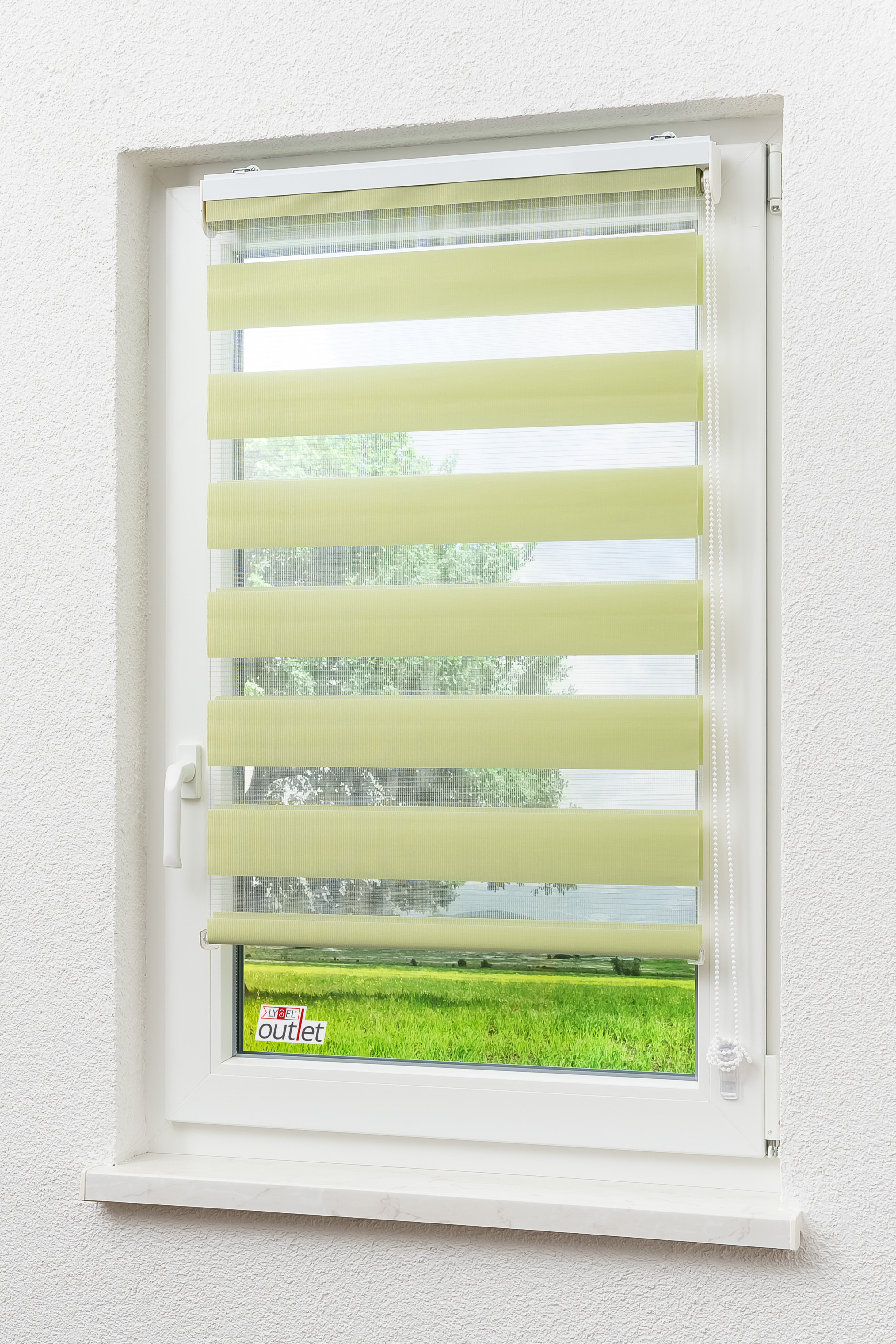Duo Rollo Doppelrollo Solid mit Blende blickdicht Fenster