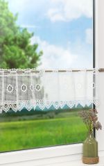 weiß Vorschau Romantika #1W - Scheibengardine Lysel weiß