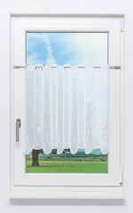 beige Vorschau Scheibengardine Plauener Spitze® - Kelchblumen #1W beige