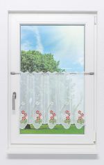 multicolor Vorschau Scheibengardine Plauener Spitze® - Frühlingsblumen #1W multicolor