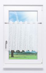 weiß Vorschau Simple Paisley #1W - Scheibengardine Plauener Spitze® weiß