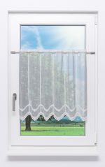 steingrau Vorschau Scheibengardine Lysel - Leinenoptik #1W steingrau