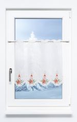 rot Vorschau Scheibengardine Plauener Spitze® - Adventskerze #1W rot rot