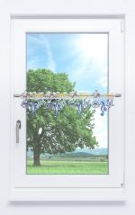 blau Vorschau Meeresrauschen #1W - Scheibengardine Plauener Spitze® Blau blau