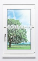 weiß Vorschau Scheibengardine Plauener Spitze® - Tulpenbordüre #1W weiß weiß