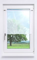 reinweiß Vorschau Plauener Spitze® - exklusiver Scheibenhänger Arrazola #1W in Rotbraun reinweiß