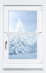 weiß-grün Vorschau Scheibengardine Plauener Spitze® - Flockentanz #1W weiß-grün weiß-grün