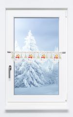 orange Vorschau Scheibengardine Plauener Spitze® - Schneefigur #1W orange orange