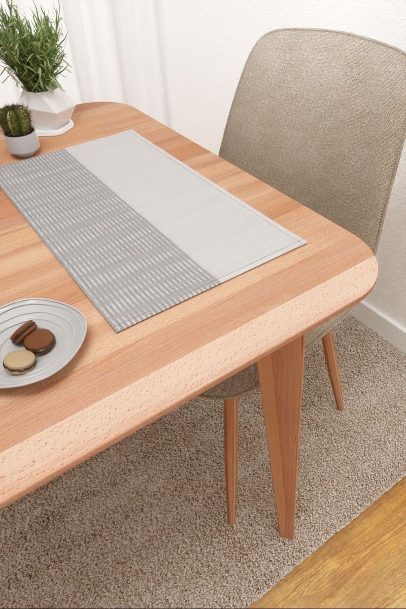 Platzdeckchen in Grau
