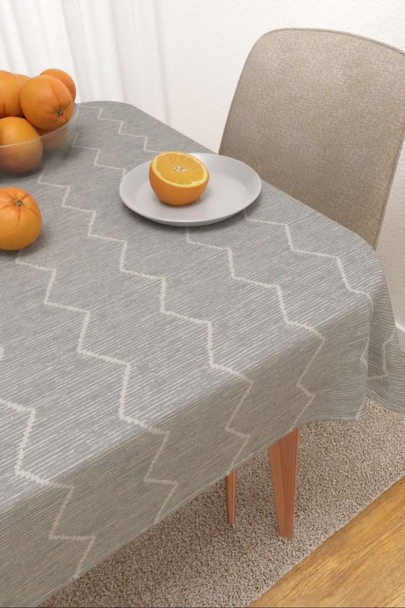 Tischdecke eckig in Grau