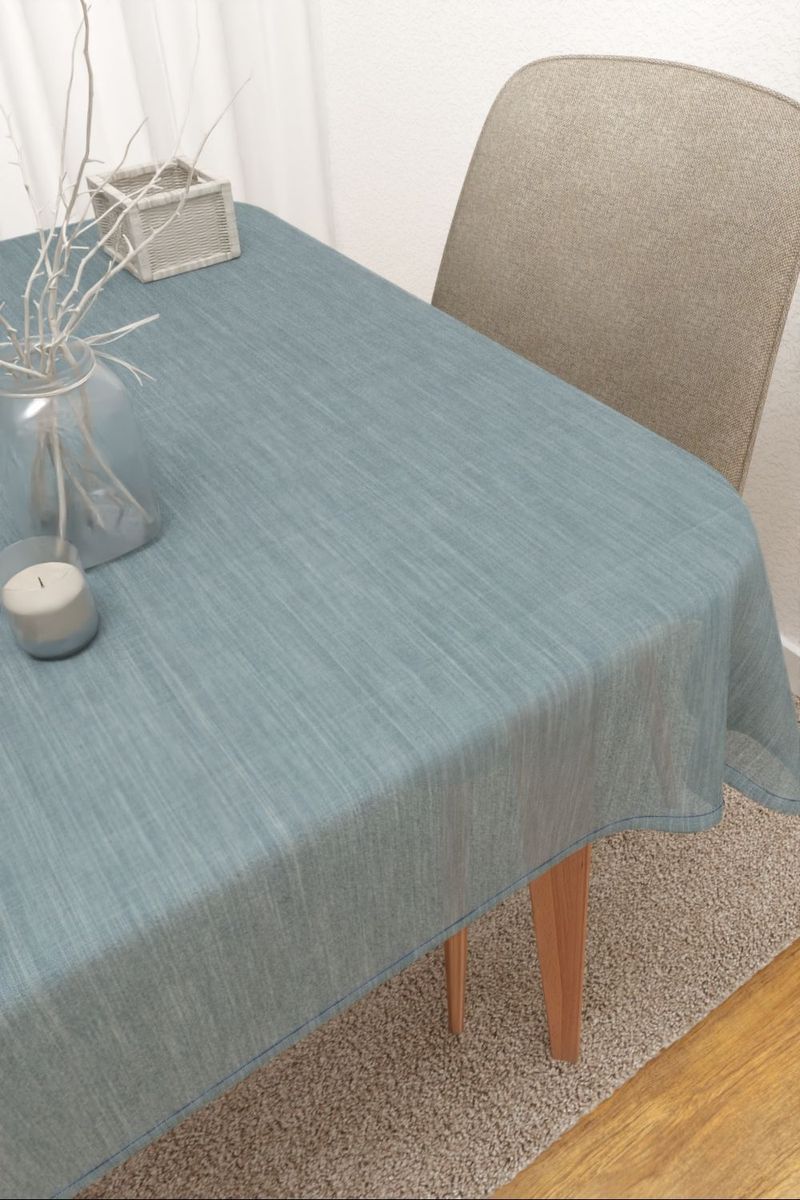 Tischdecke eckig in Blau