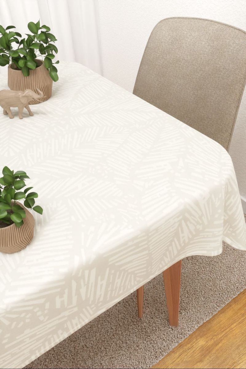 Tischdecke eckig in Beige
