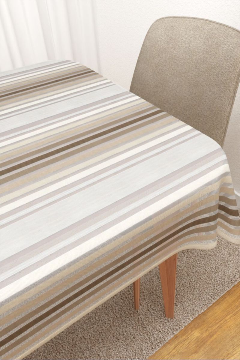 Tischdecke eckig in beige
