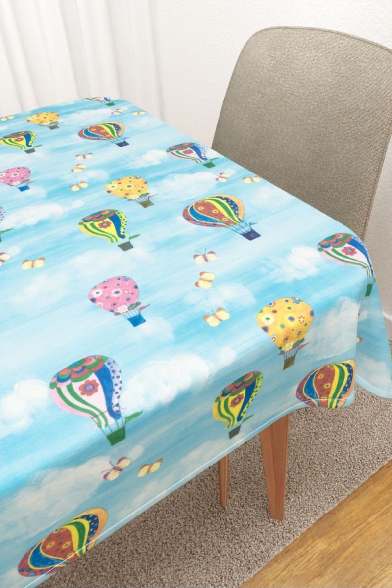 Tischdecke eckig in Blau