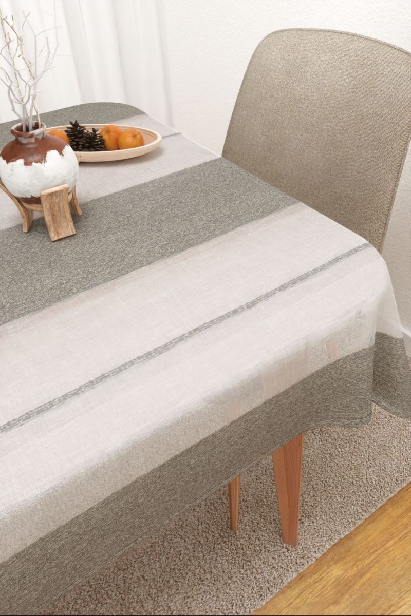 Tischdecke eckig in Braun