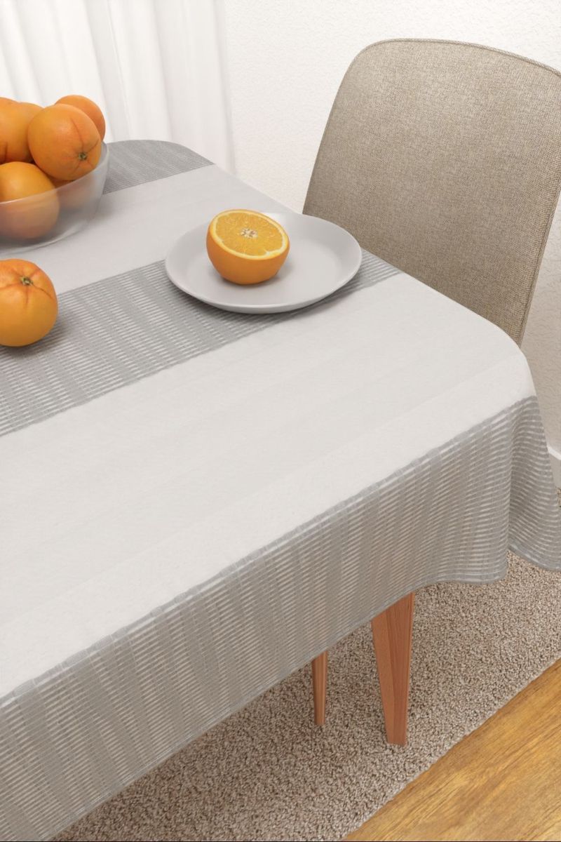 Tischdecke eckig in Grau