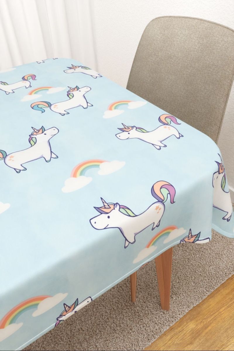 Tischdecke eckig in Blau