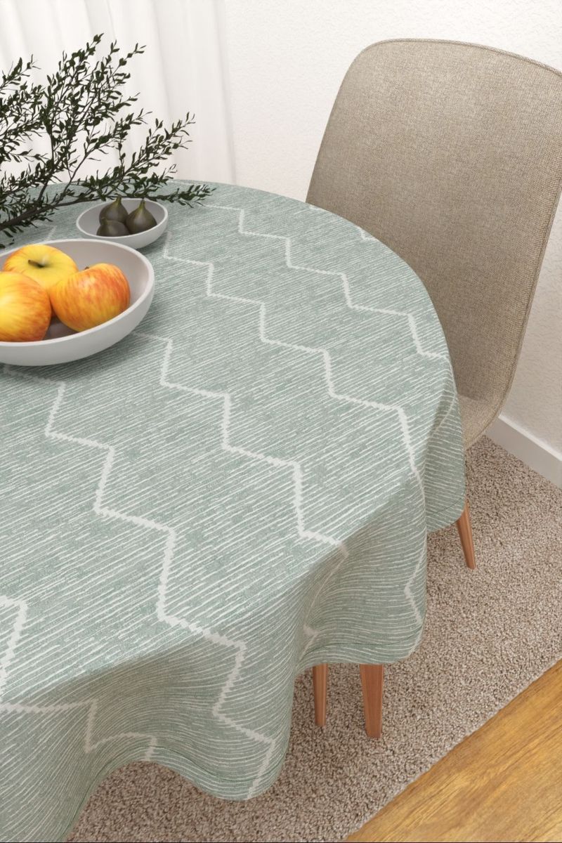 Tischdecke rund in Grn