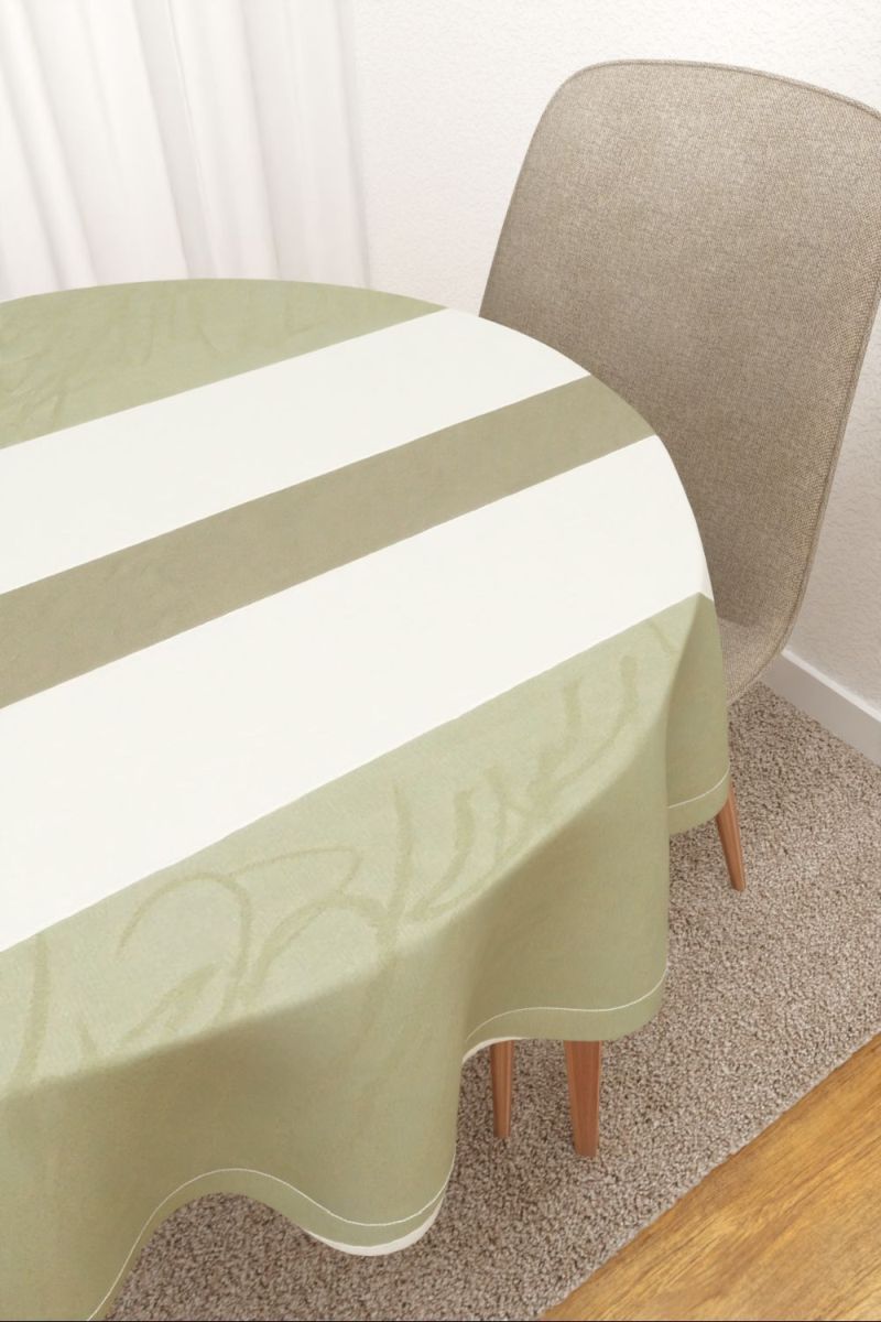Tischdecke rund in grn