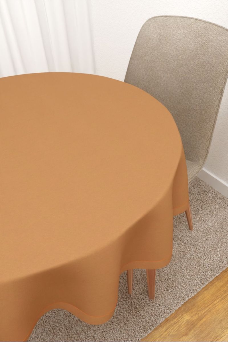 Tischdecke rund in orange