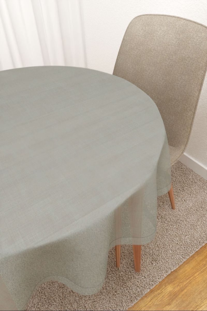 Tischdecke rund in Grau