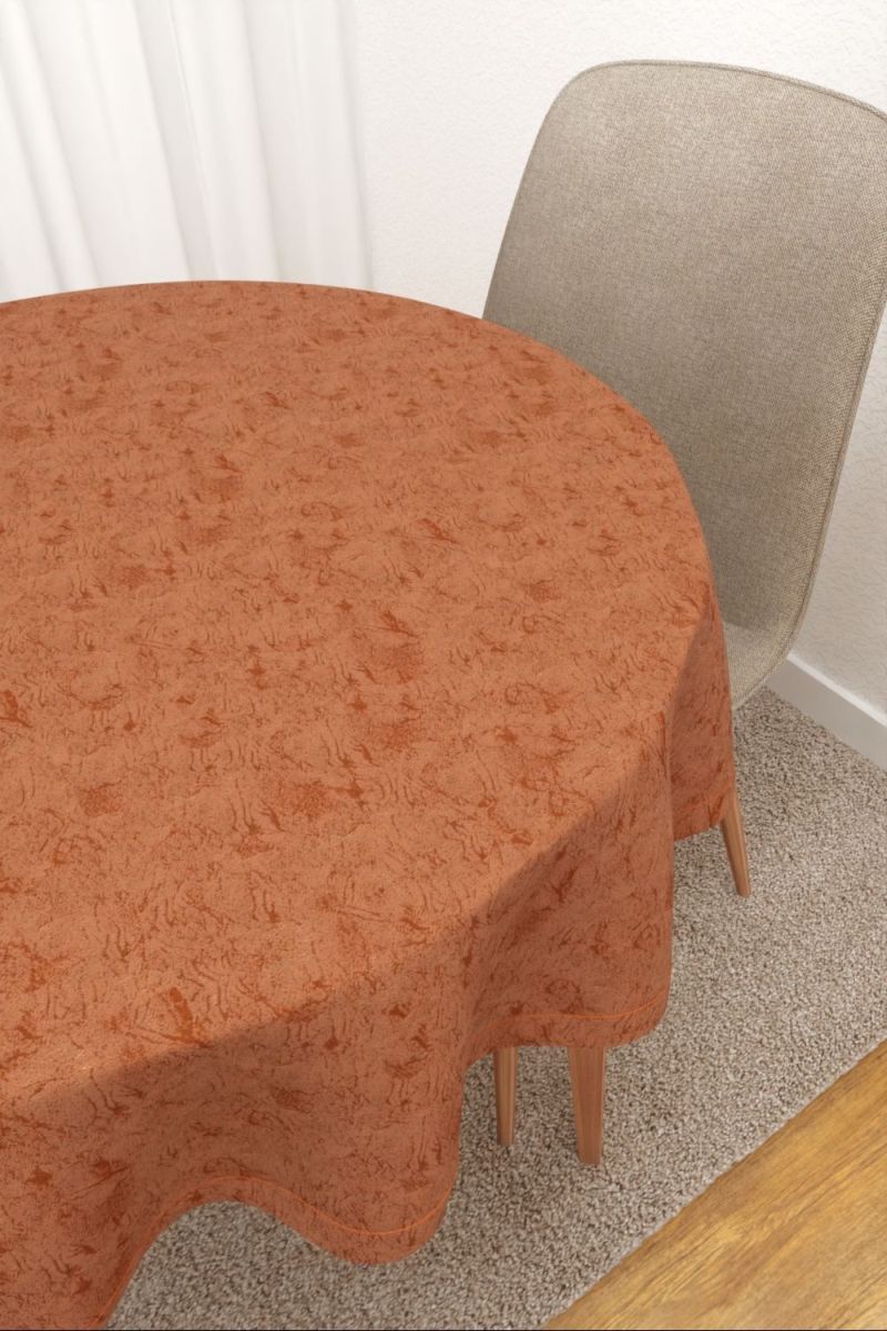 Tischdecke rund in orange