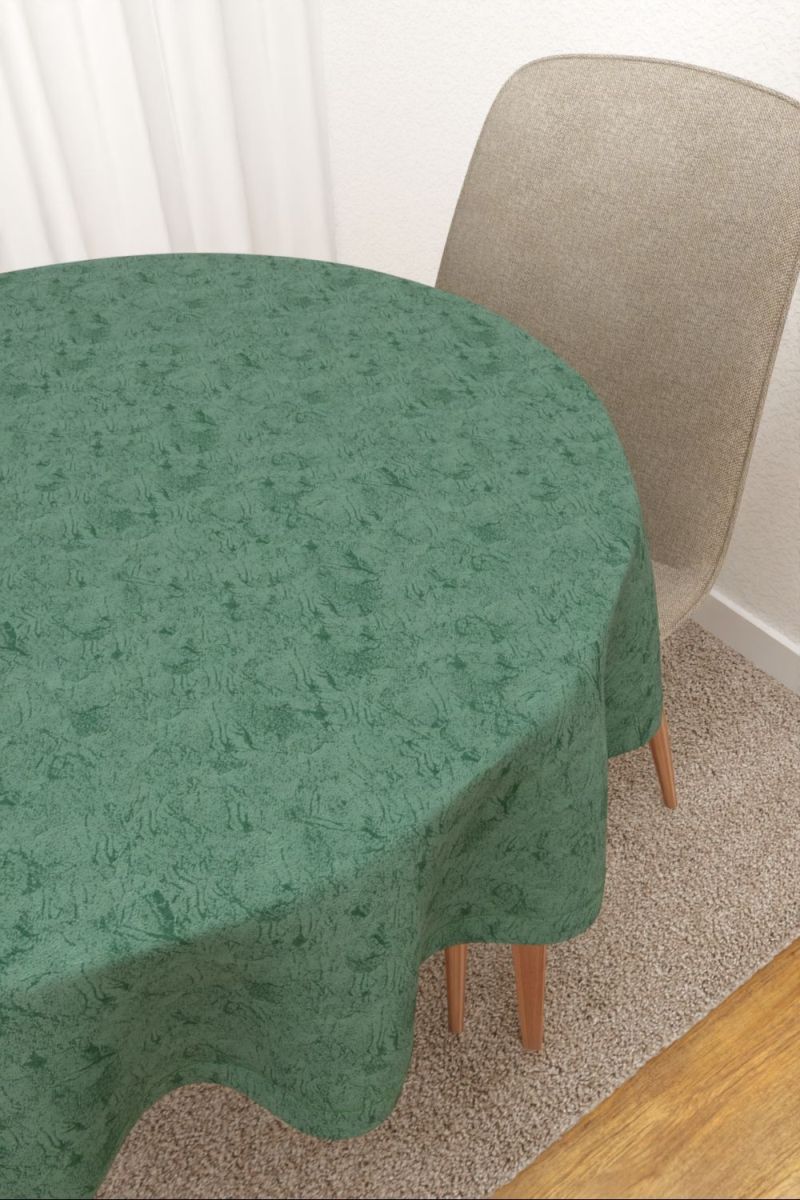 Tischdecke rund in grn