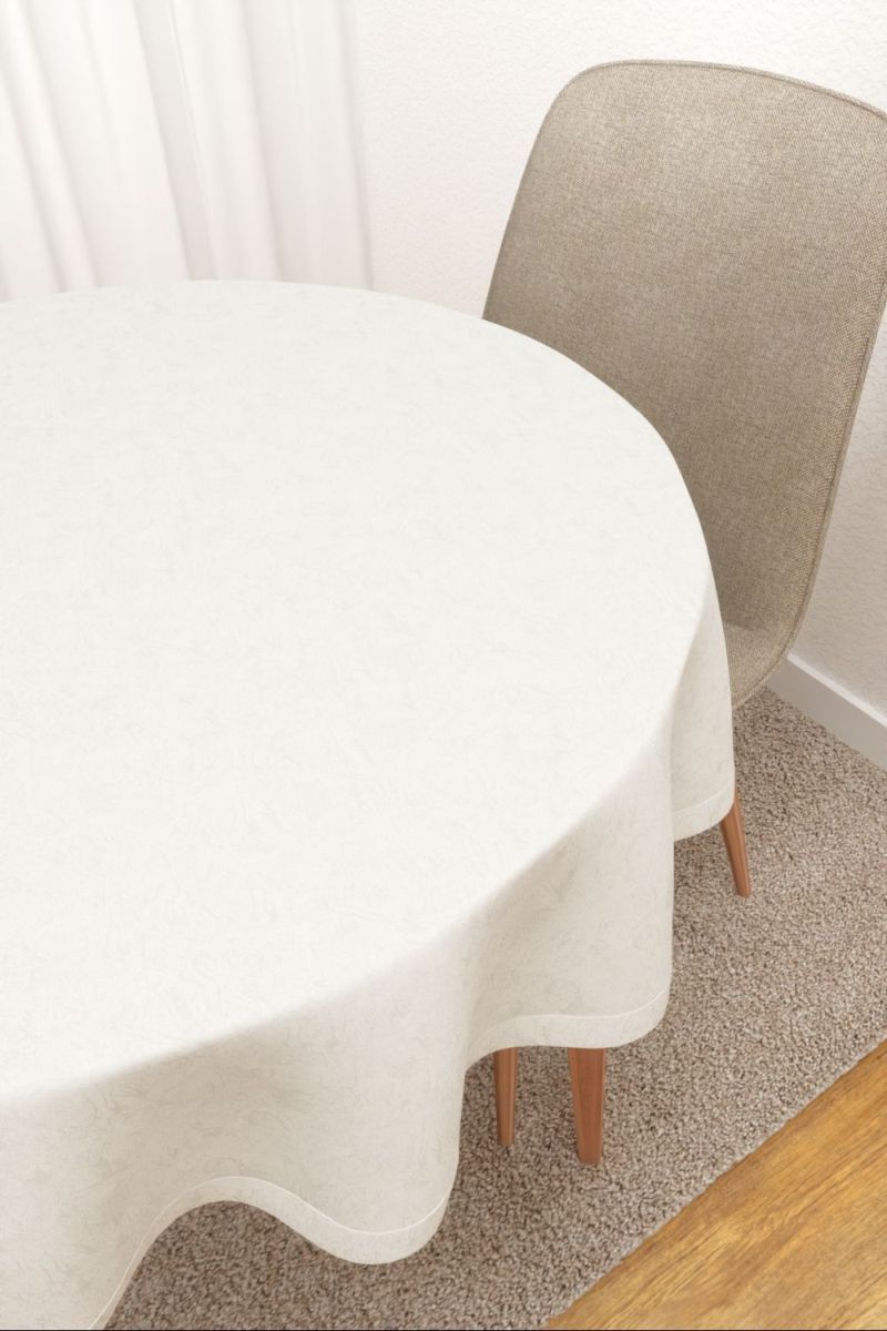 Tischdecke rund in wei