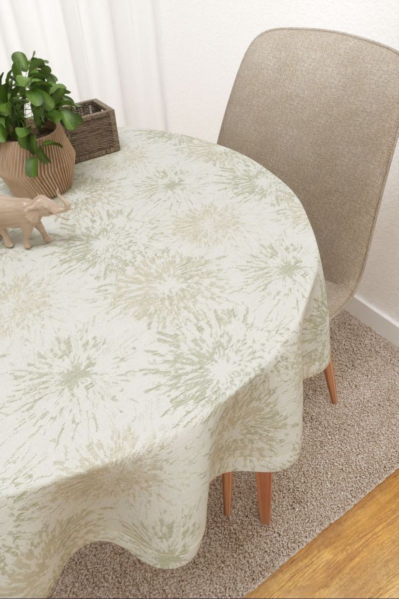 Tischdecke rund in grün