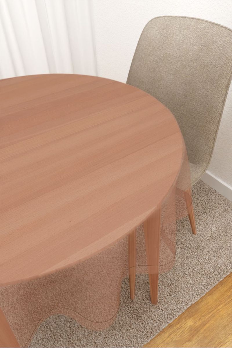Tischdecke rund in Braun