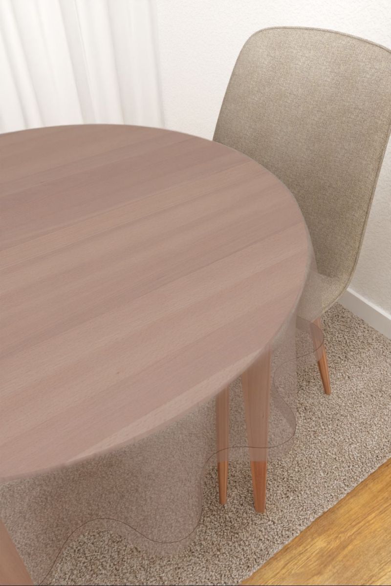 Tischdecke rund in Braun