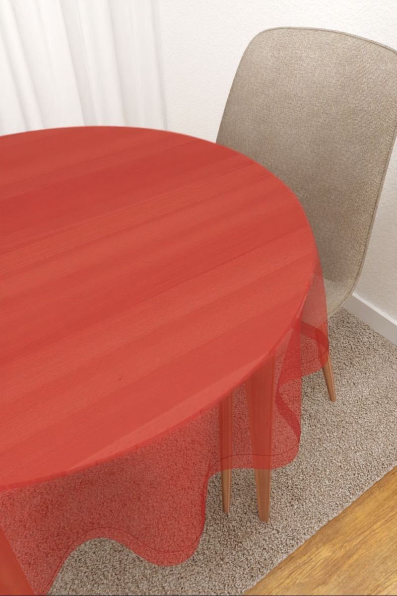 Tischdecke rund in Rot