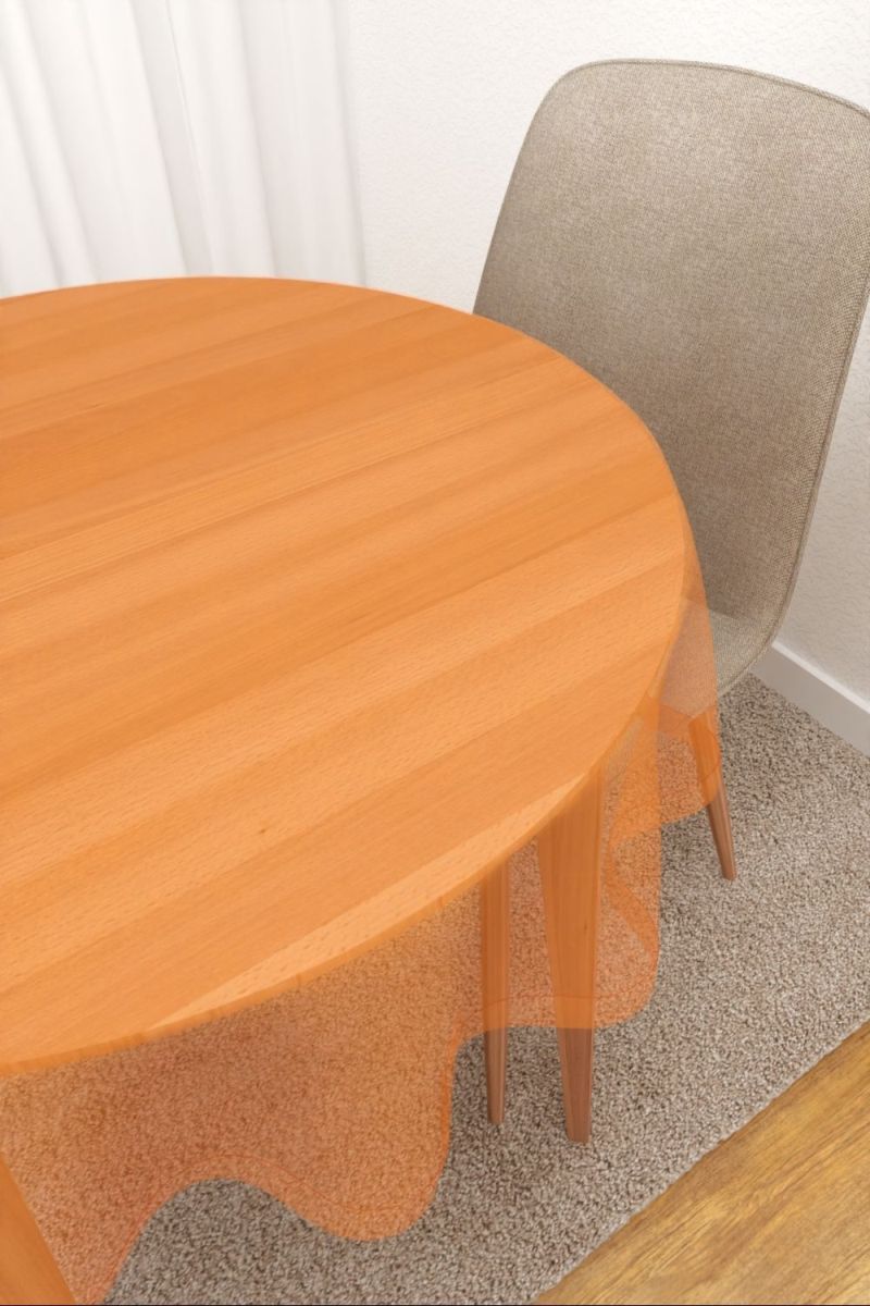 Tischdecke rund in Orange