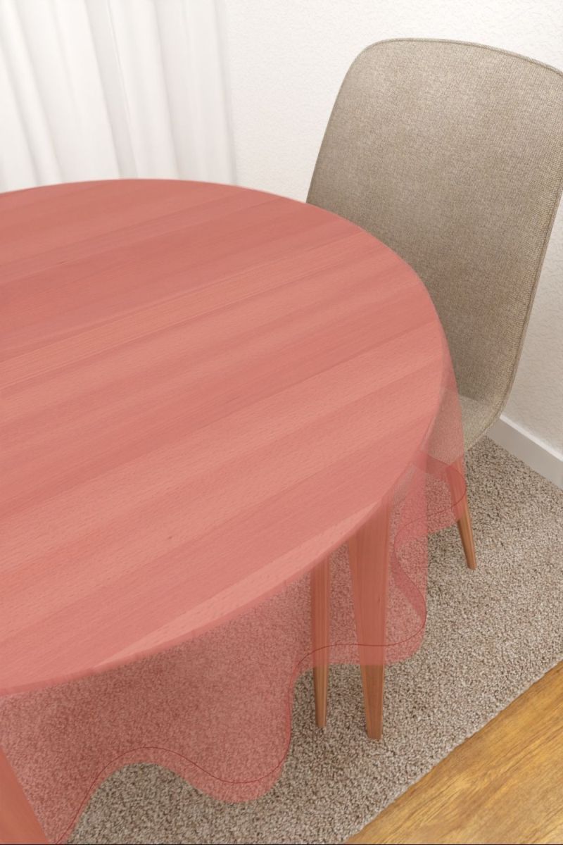 Tischdecke rund in Rot