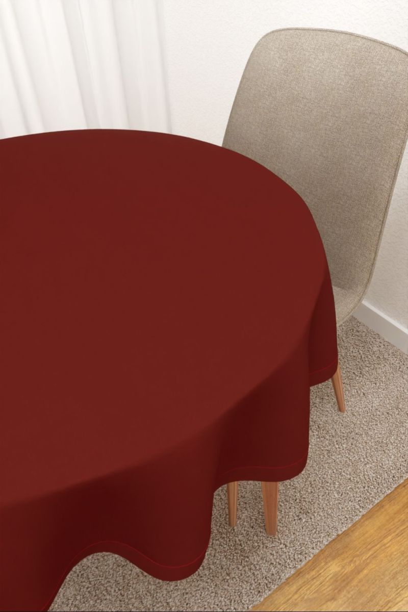 Tischdecke rund in Rot
