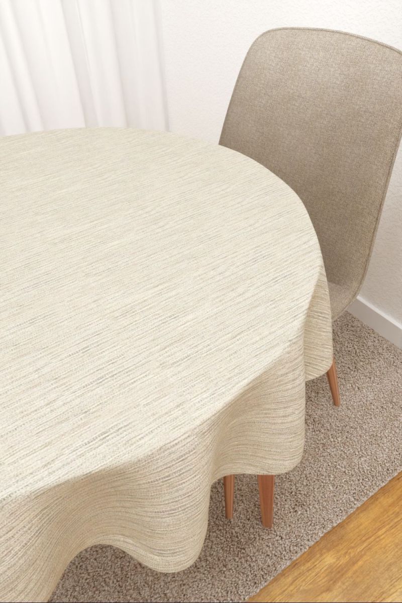 Tischdecke rund in braun