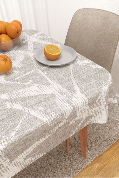 Mirinda #3J von Lysel - Tischdecke eckig in Graubeige