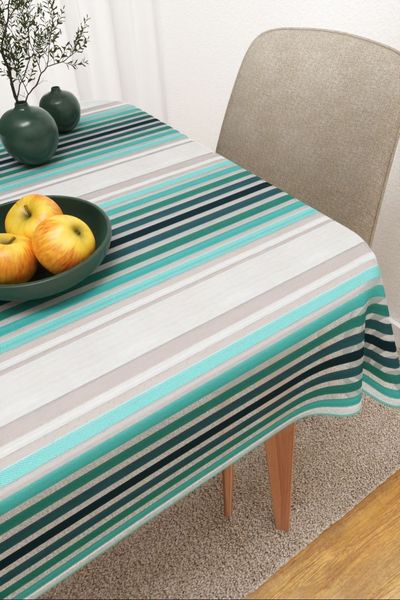 Milagros #3J von Lysel - Tischdecke eckig in türkis